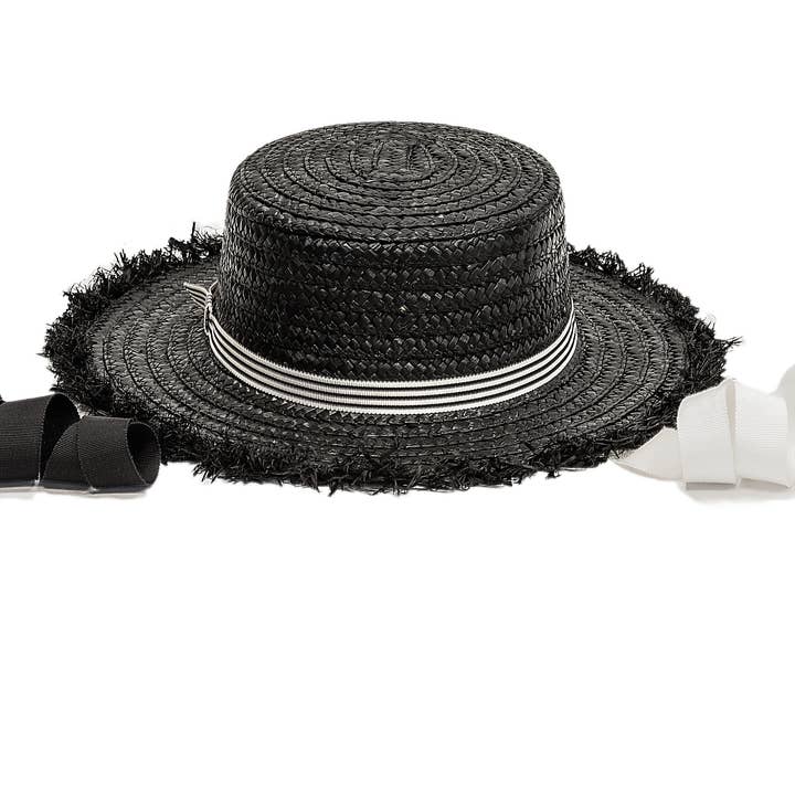 Giovannio - Wholesale Straw Hat - Women's - Stanton Black Straw Hat for Women