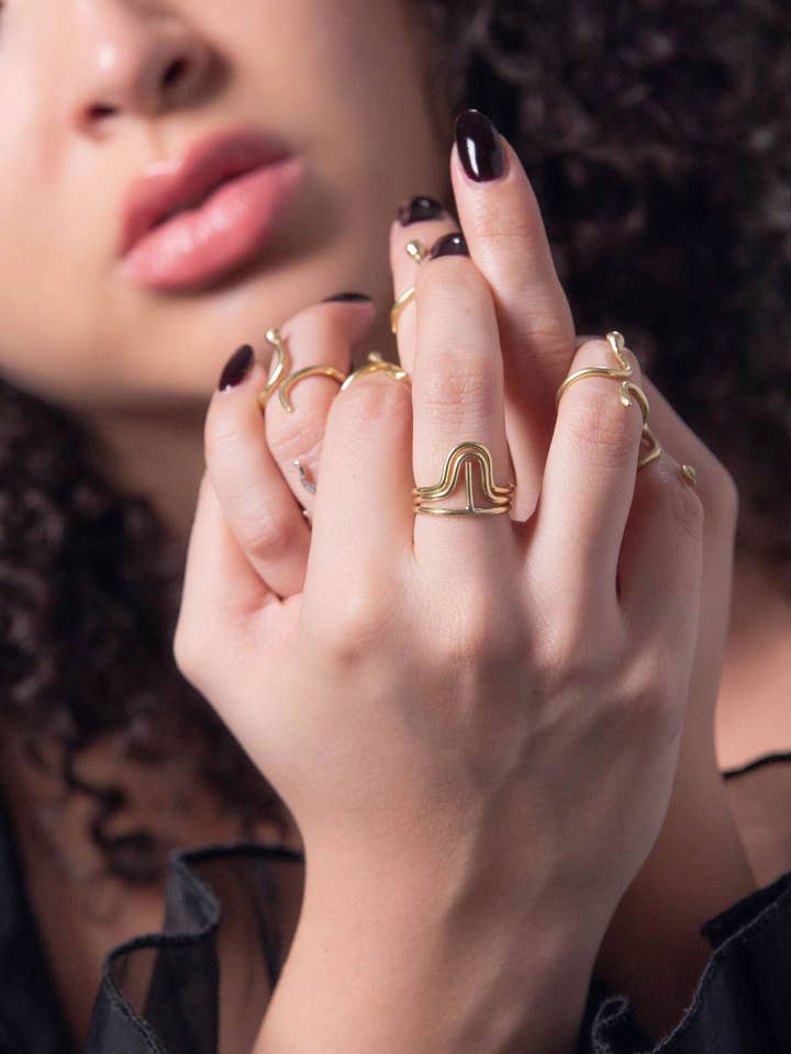 Art Deco stapelringset* voor wholesale door Luni Style