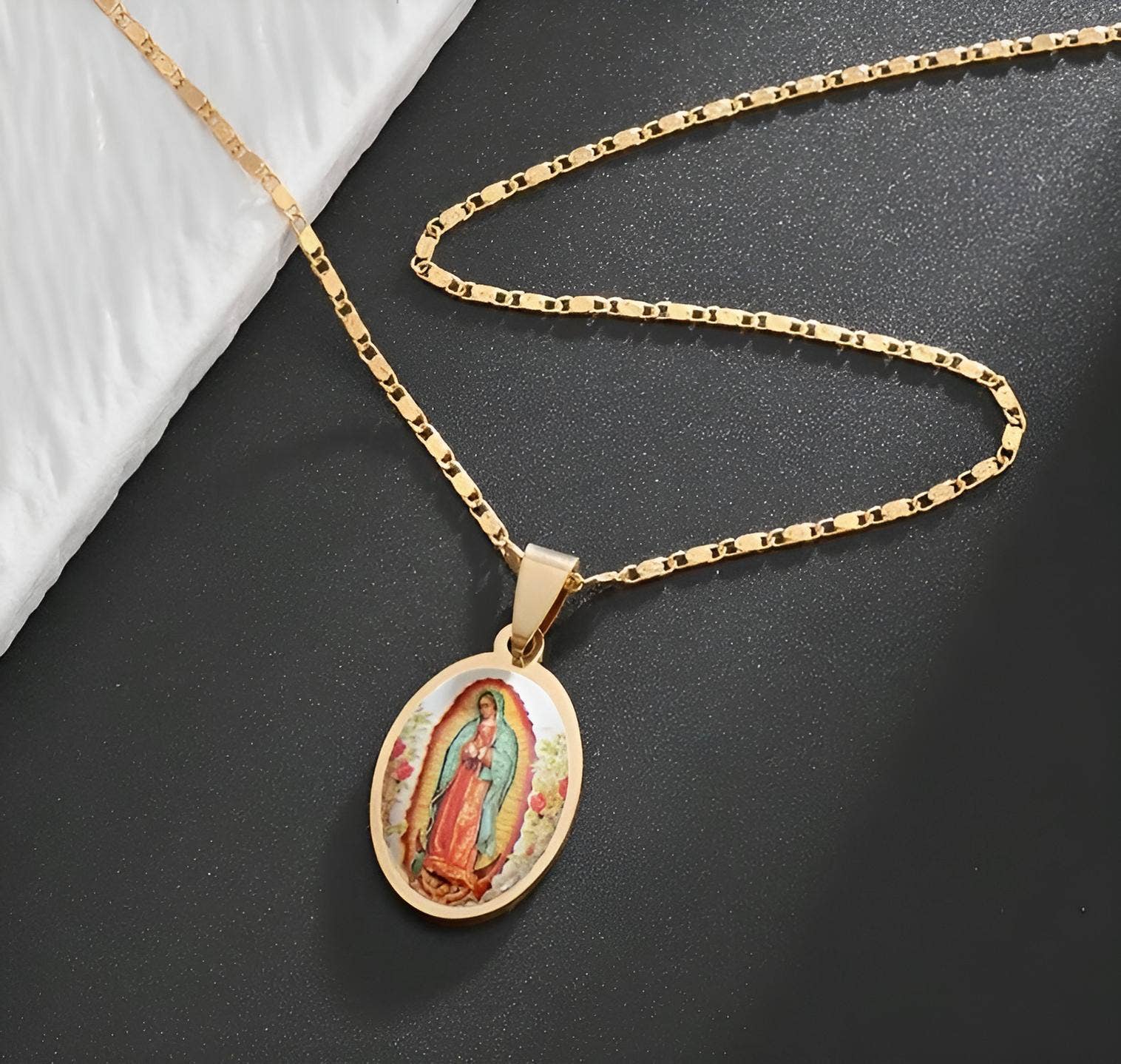 Wild & Free - Wholesale Pendant/Charm Necklace - Collar de la Virgen de Guadalupe2