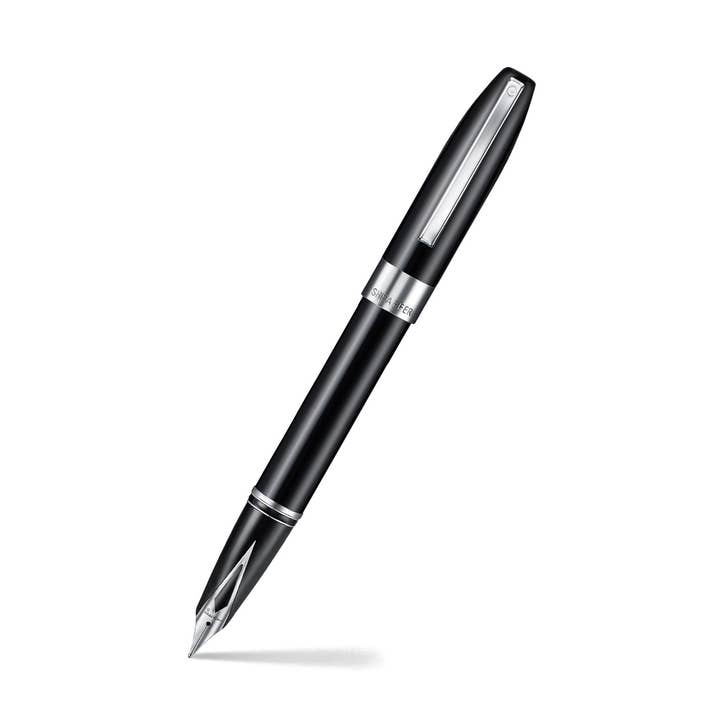 Sheaffer Legacy 9064 Glossy Black Inlaid Nib Fountain Pen (Medium) with Chrome-Plated Trims for wholesale by Sheaffer Pens