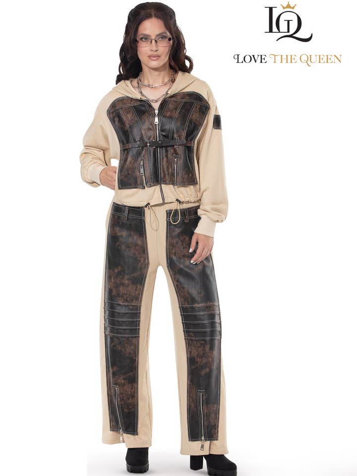 2pc. Jacket & Pant Set - Love The Queen. Style 17622 for wholesale by Love The Queen
