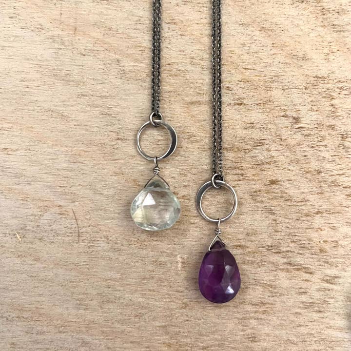 Bess Gemstone Necklace (Sterling Silver) for wholesale by TASI Designs