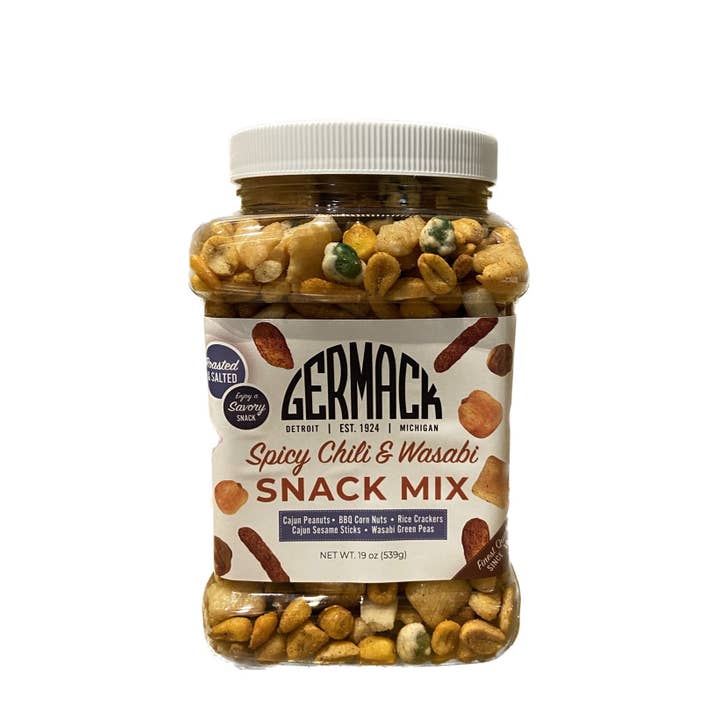 Germack Pistachio Company - Wholesale Trail Mix - Spicy Chili & Wasabi Mix 19 oz Jar