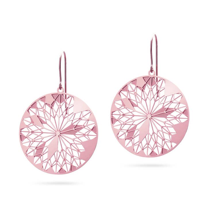 Dreamcatcher earrings | rose gold plated for wholesale by KOSAE