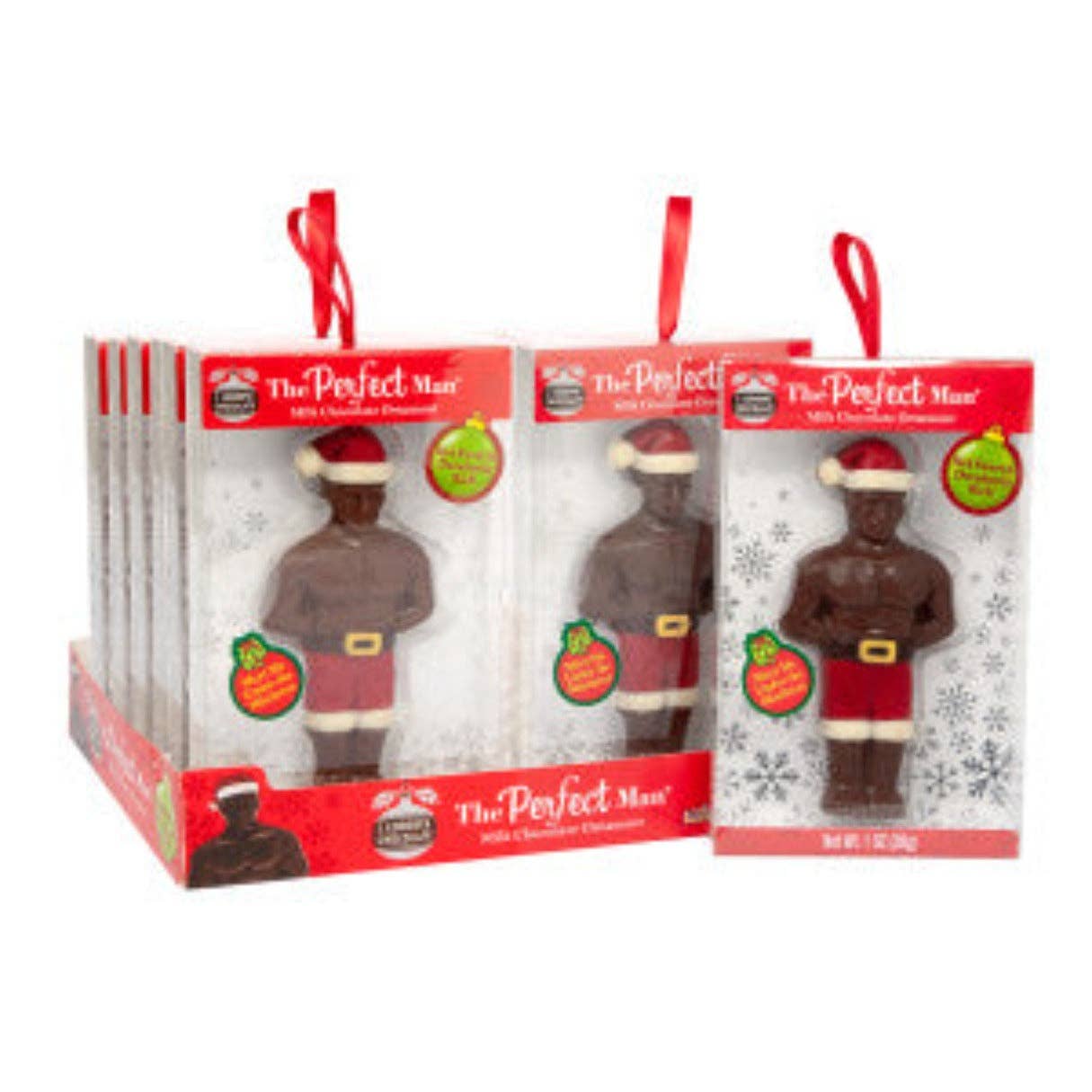 I Got Your Candy - Wholesale Chocolate - The Perfect Man Milk Chocolate Ornament 1oz - 12ct0