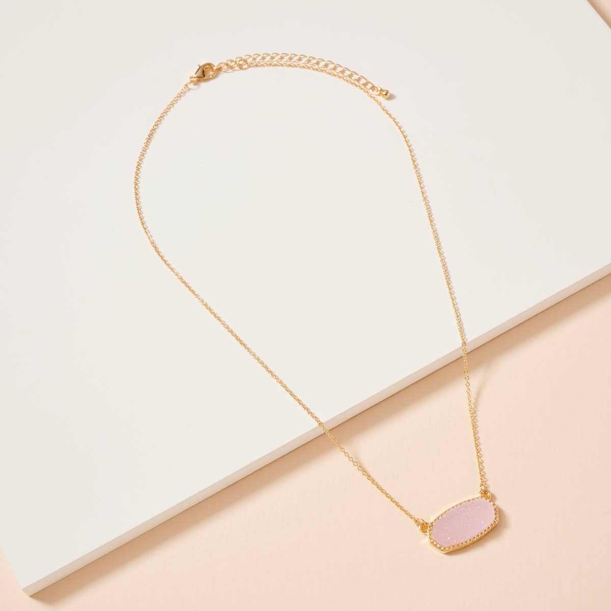 Lilla Haven - Wholesale Pendant/Charm Necklace - Druzy Stone Charm Short Necklace23