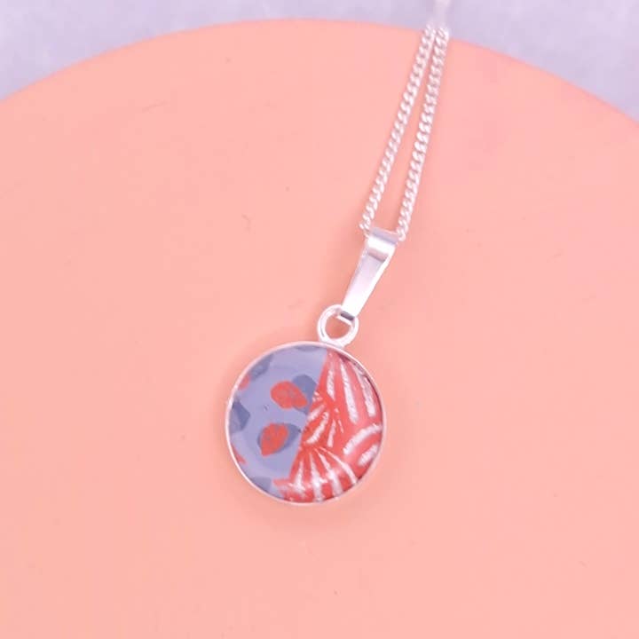 Dot Pendant - Blue Coral for wholesale by Circle & Dash