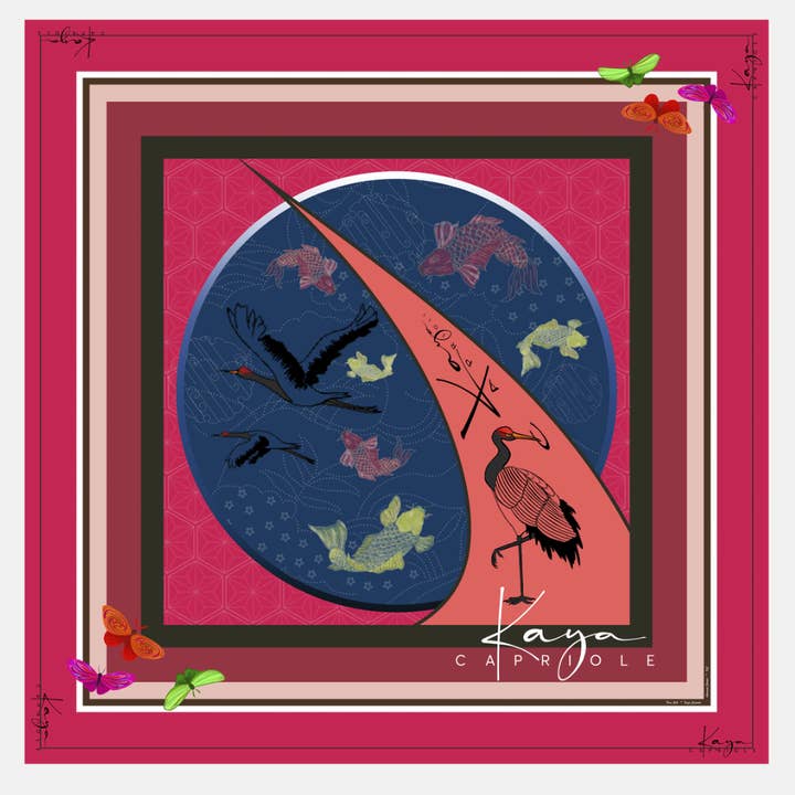 Ruby-Pink Silk Scarf for wholesale by Kaya Capriole