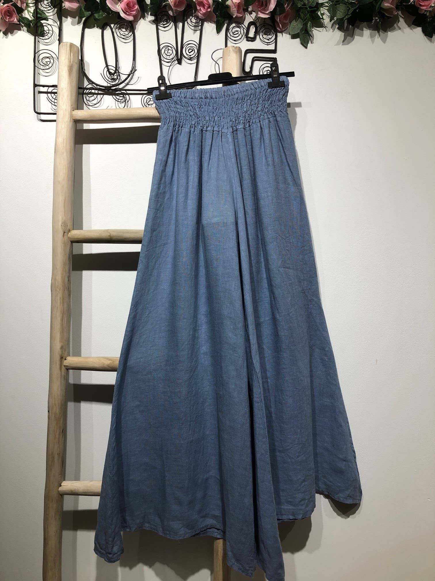 la maison des fibres naturelles - Wholesale Pants - Women's - Flared linen trousers 66031 100%LINEN62