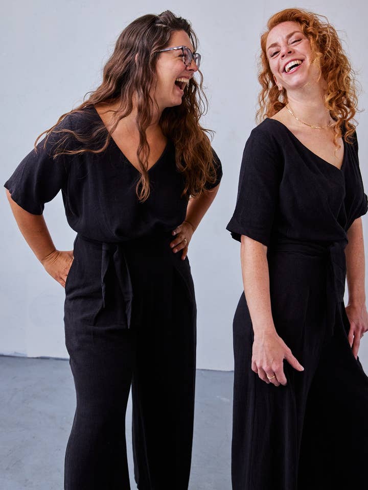 The Isabel Jumpsuit, Black for wholesale by Devan Gregori