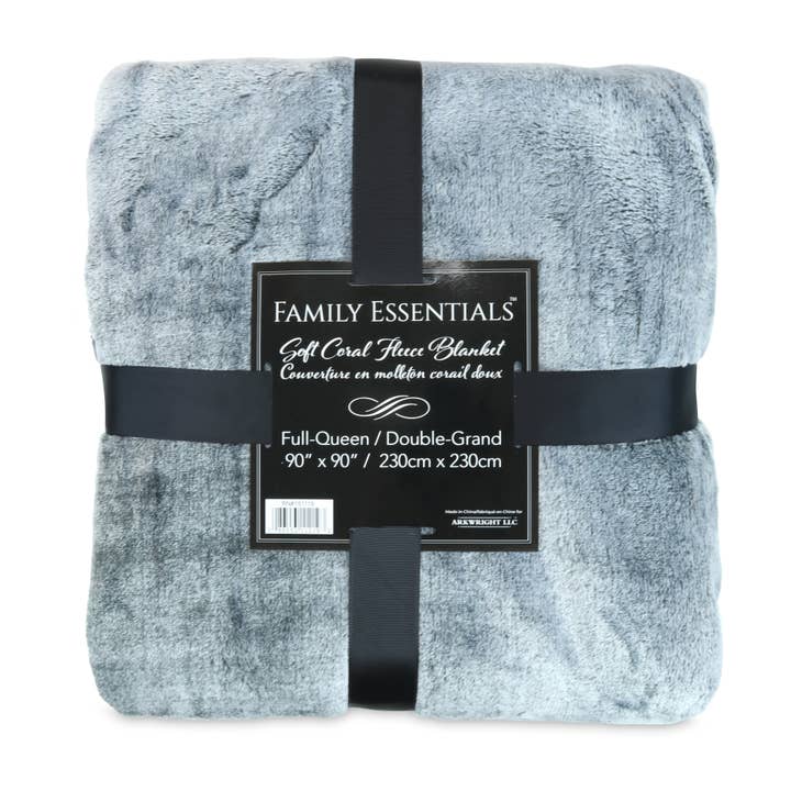 Arkwright Home - Wholesale Bedding Blanket - Family Essentials Coral Fleece Blanket - Bed Size Options