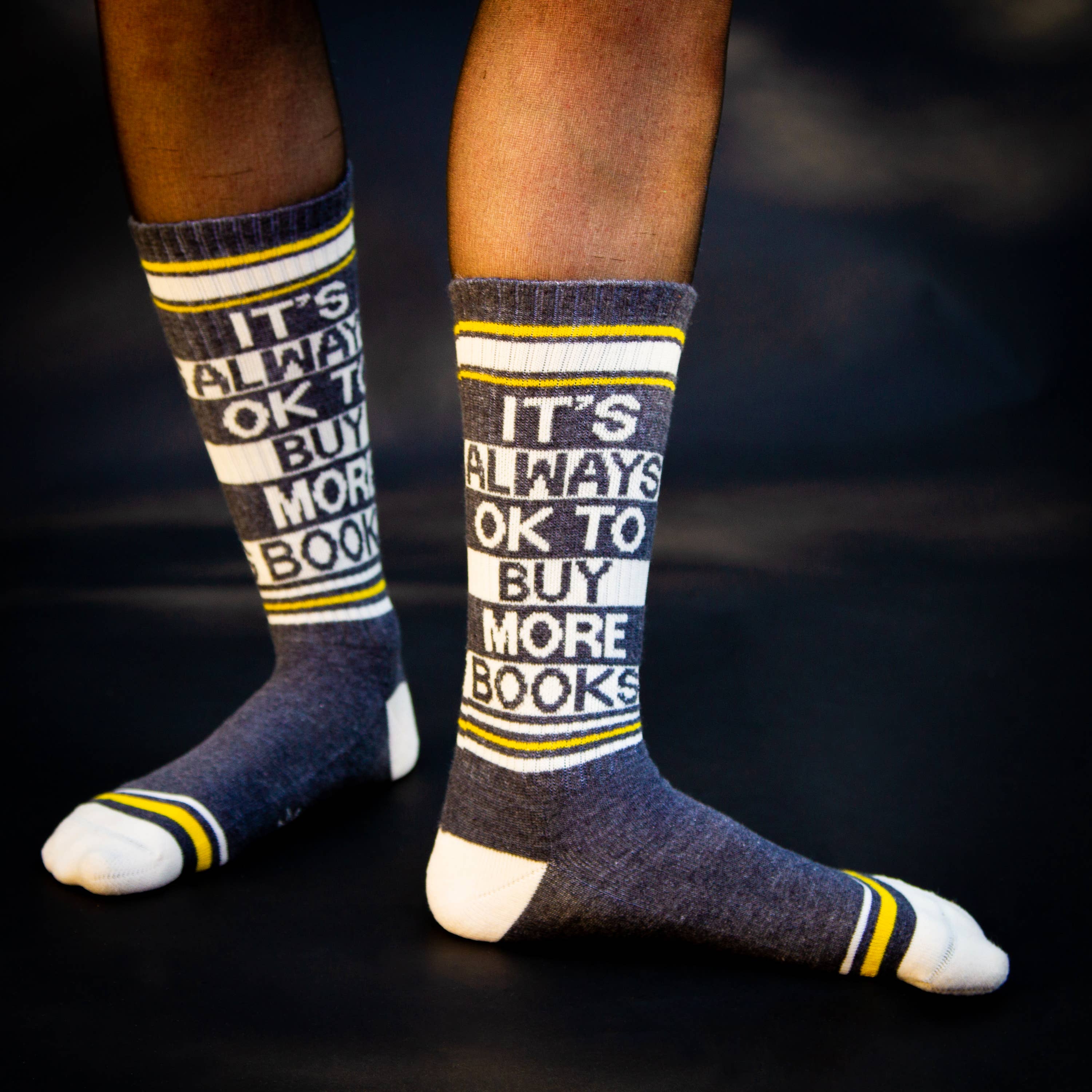 Gumball Poodle - Wholesale Socks - Unisex - It's Always OK To Buy More Books Gym Crew Socks4
