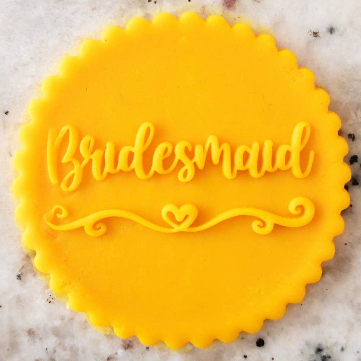 Bridesmaid POPup Embosser Cookie Biscuit Stamp for wholesale by Cut Bake Stamp