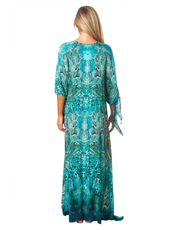 La Moda Clothing - Wholesale Kaftan - Women's - Snake Skin Maxi Kaftan Dress2