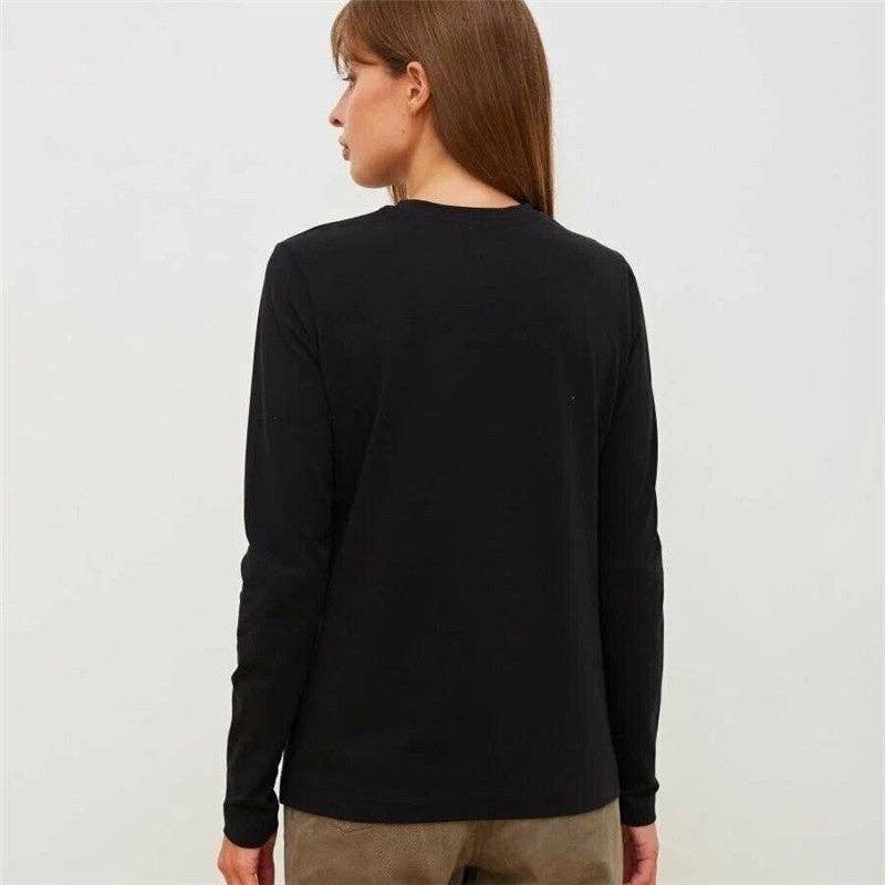 OceanusSwim – wholesale T-shirt – women's – Solid Color Round Neck Long Sleeve T-Shirt5