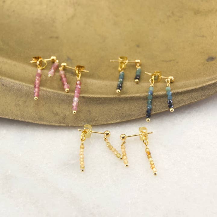 Divine Balance Tourmaline Drop Stud örhänge för wholesale av Veluna