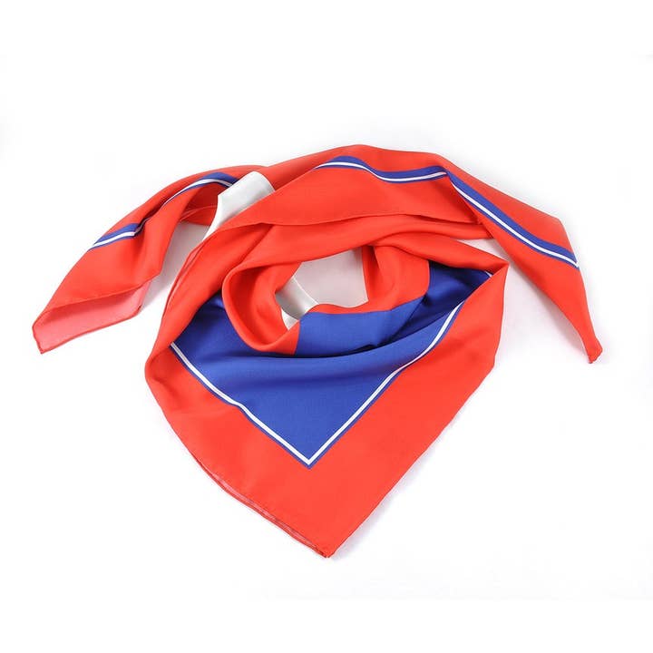 Röd fyrkantig fyrkantig halsduk för wholesale av David Watson