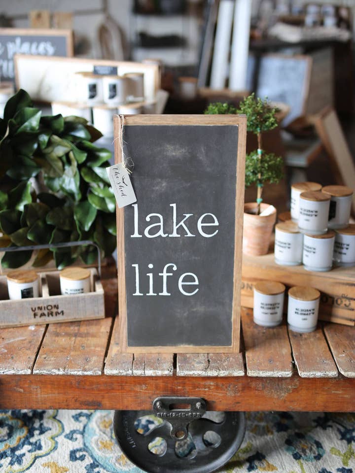 Lake Life Wood Sign for wholesale by The Shed Interiors