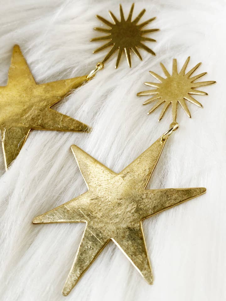 Dreamgaze Star And Sunburst Earrings for wholesale by storm + stress