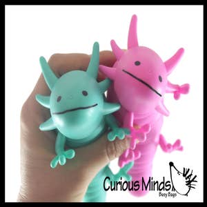 Cute Black Yellow Axolotl Squeeze Toy Kid Adult Stress Reliever Keychain  Set