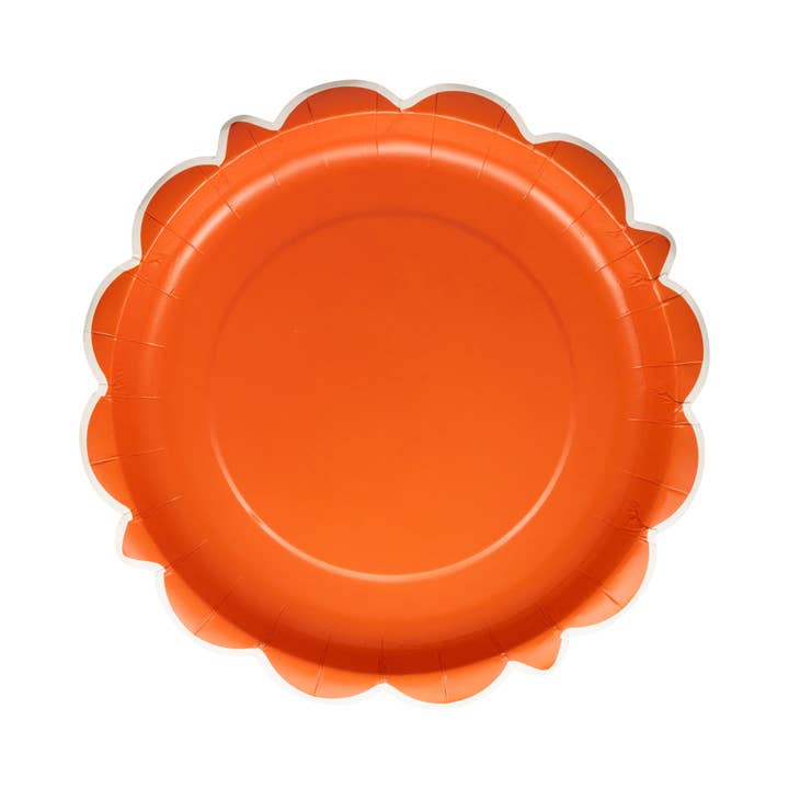 FAL1242 - Falloween Rust Scalloped Round 10" Paper Plate for wholesale by My Mind’s Eye