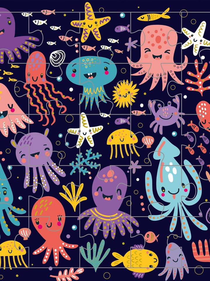 2596-21374 Quebra-cabeças Animais marinhos por atacado de Multi Técnica de Papelería SA