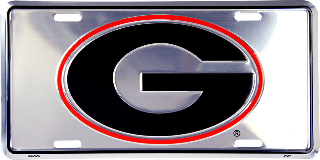 7 Star - Wholesale Sign - Georgia Bulldog NCAA Aluminum License Plate6" x 12" USA MADE7