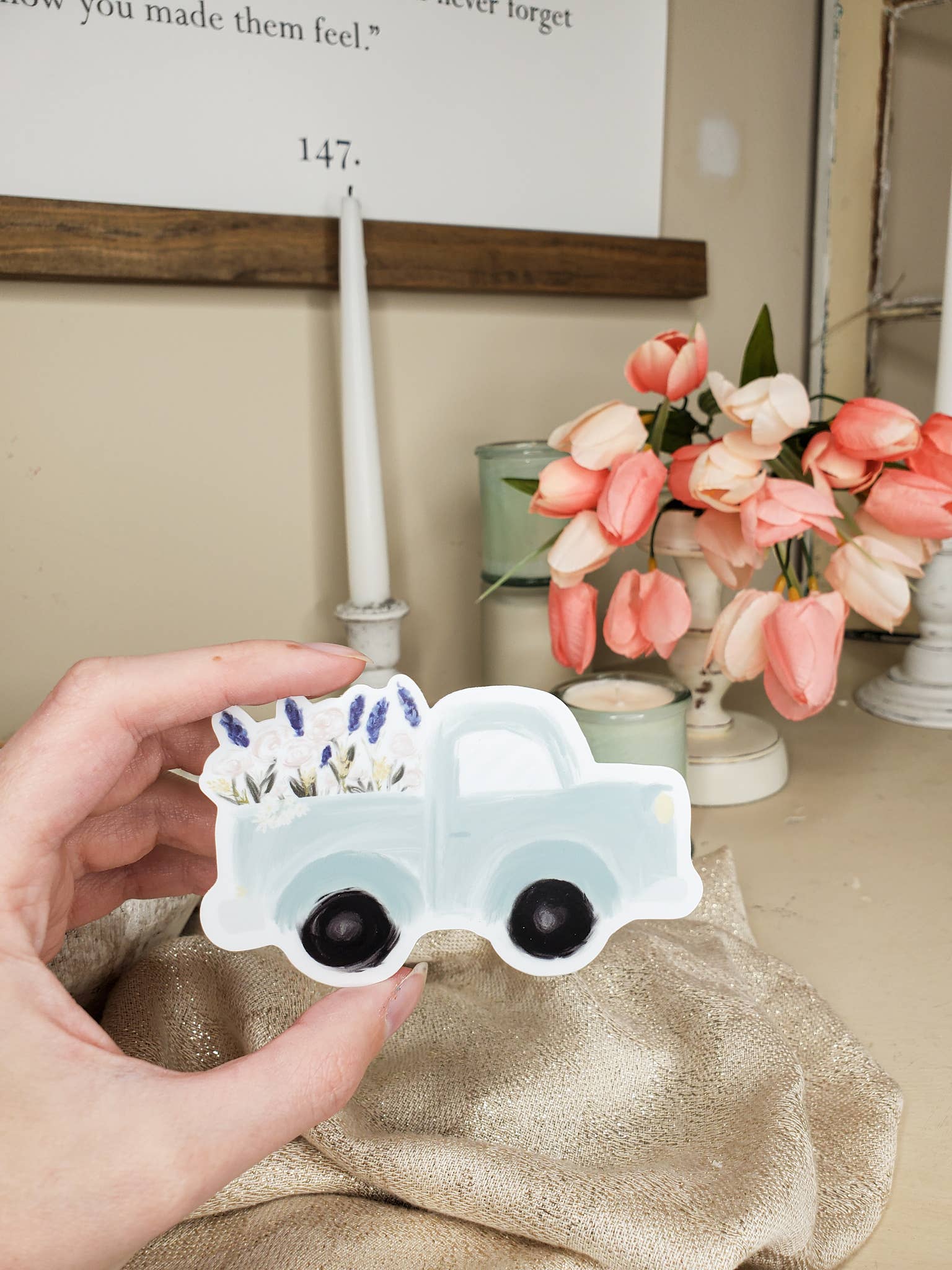 Sammy Jean Artist - Vente Autocollant - Autocollant Spring Truck, 4 x 2,48 po8