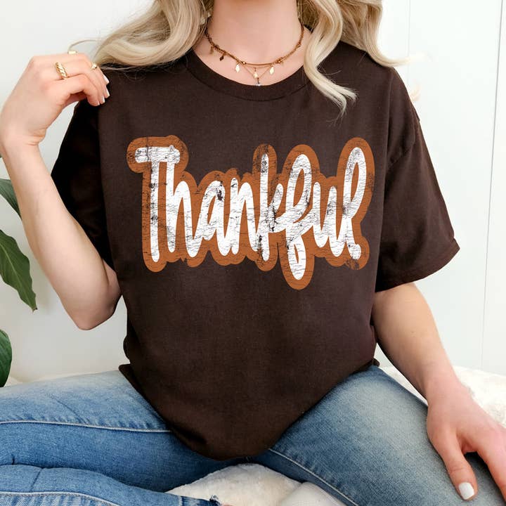 Foruroliget Retro Taknemmelig DTF Varmeoverførsel for engroshandel hos Trendy Transfers