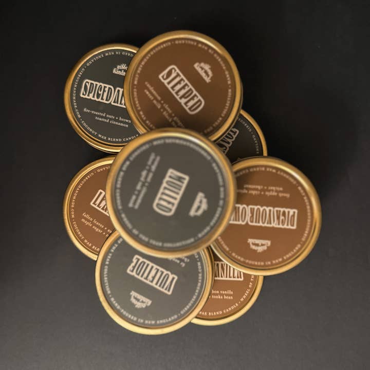 Gibbous Handmade - Wholesale Travel Candles - SPICED ALMONDS Candle | Caramelized Nuts, Cinnamon +Sugar1