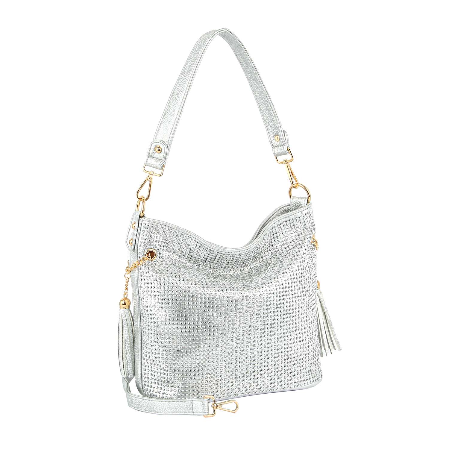Handbag Express - Wholesale Shoulder Bag - Women's - Sparkling Rhinestone Hobo Handbag11
