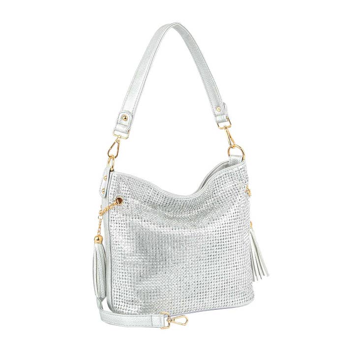 Handbag Express - Wholesale Shoulder Bag - Women's - Sparkling Rhinestone Hobo Handbag11