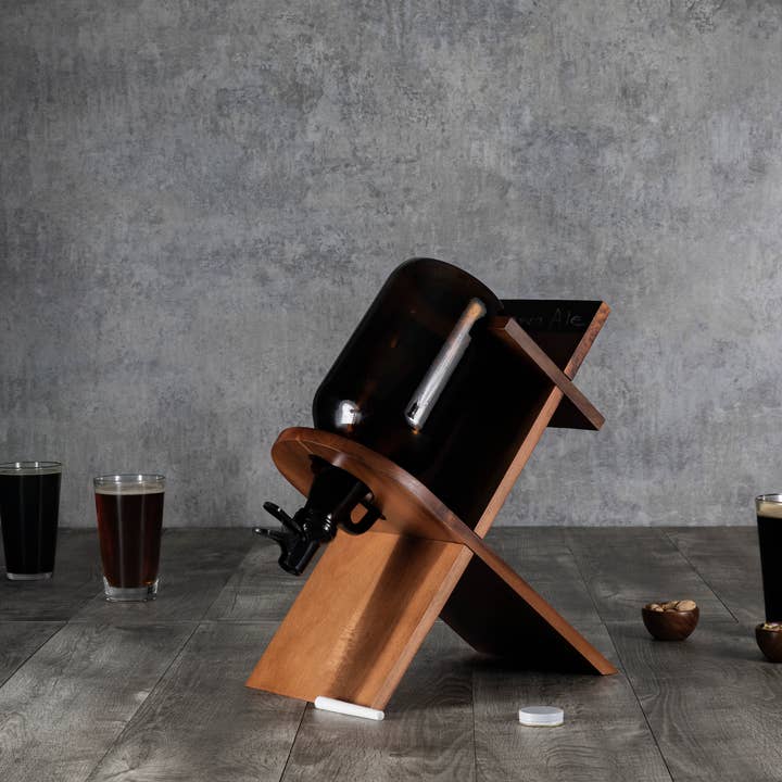 Picnic Time Family of Brands - Wholesale Beer/Wine Caddy - Growler Stand with 64oz Glass Growler12