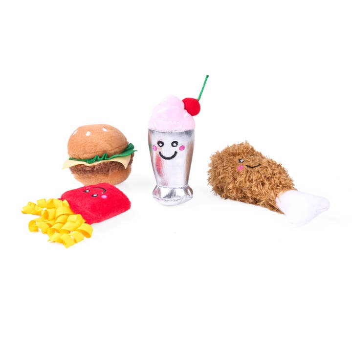 ZippyPaws - Wholesale Pet toy – Cat - ZippyClaws® NomNomz® 4-Pack - Fast Food3