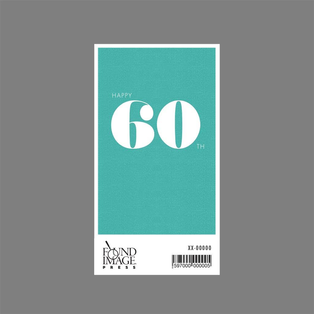Found Image Press - Wholesale Sticker - Sticker HB-487 Happy 60th1