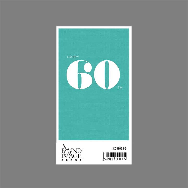 Found Image Press - Wholesale Sticker - Sticker HB-487 Happy 60th1