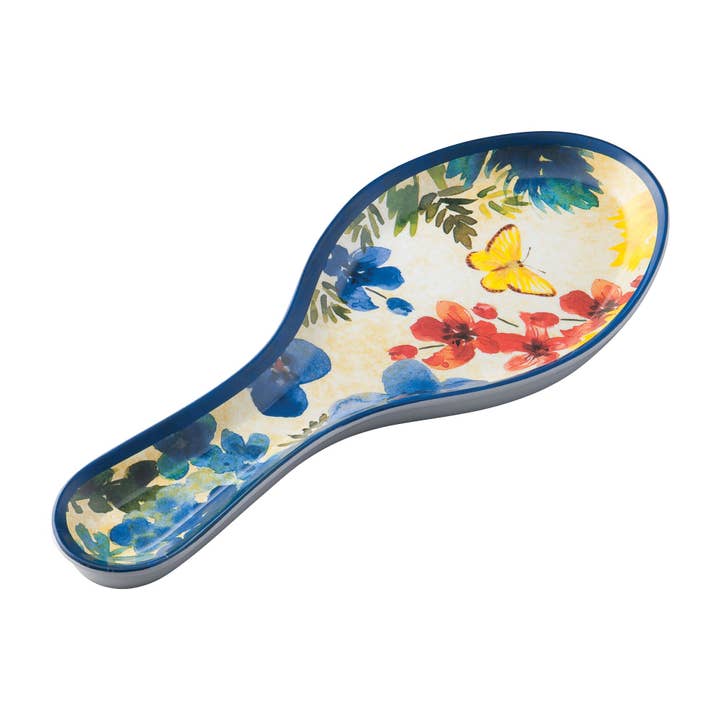 Butterfly Floral Melamine Spoon Rest for wholesale by Supreme Housewares