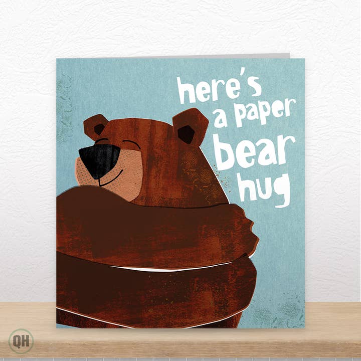 Here’s A Paper Bear Hug - By Artist Paul Delaney for wholesale by Quitting Hollywood