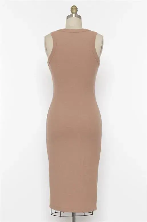 Final Touch – wholesale Dress – Women's – Fitted Rib Jersey Dress - D4067919