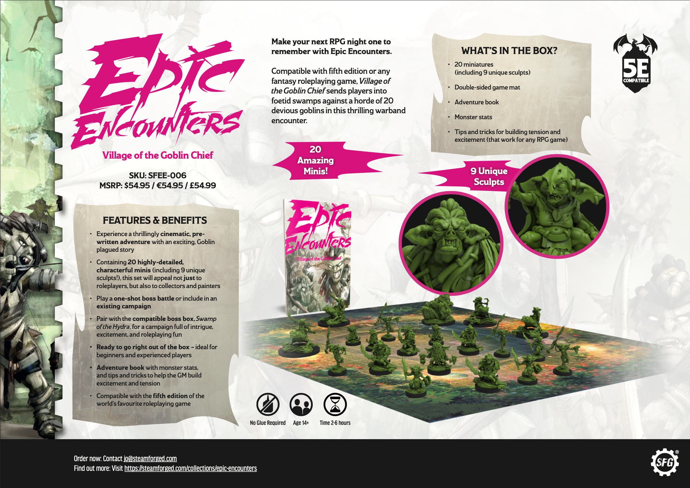 QMDirect - Wholesale Board Game - Epic Encounters: Village of the Goblin Chief12