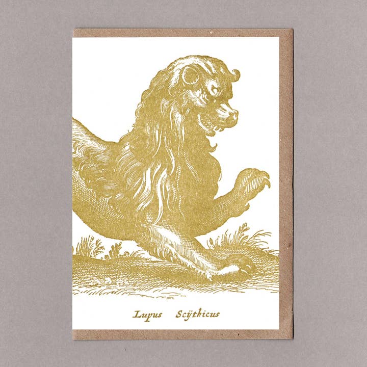 The Passenger Press - Vendita all'ingrosso Biglietti di auguri generici - Biglietto di auguri Lion Gold, ecologico