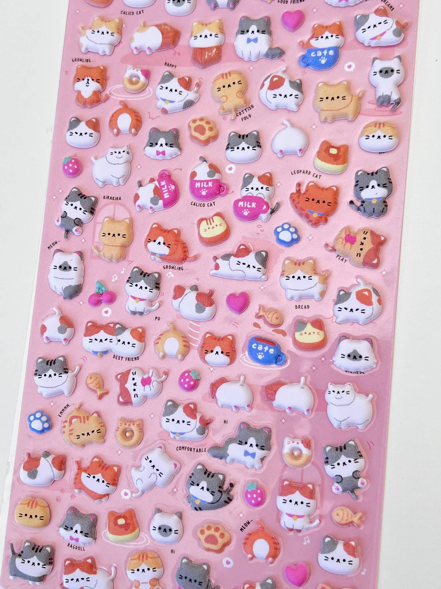 BCmini - Wholesale Sticker - 11023 Tiny Animal Food Court Puffy Assorted Stickers-125