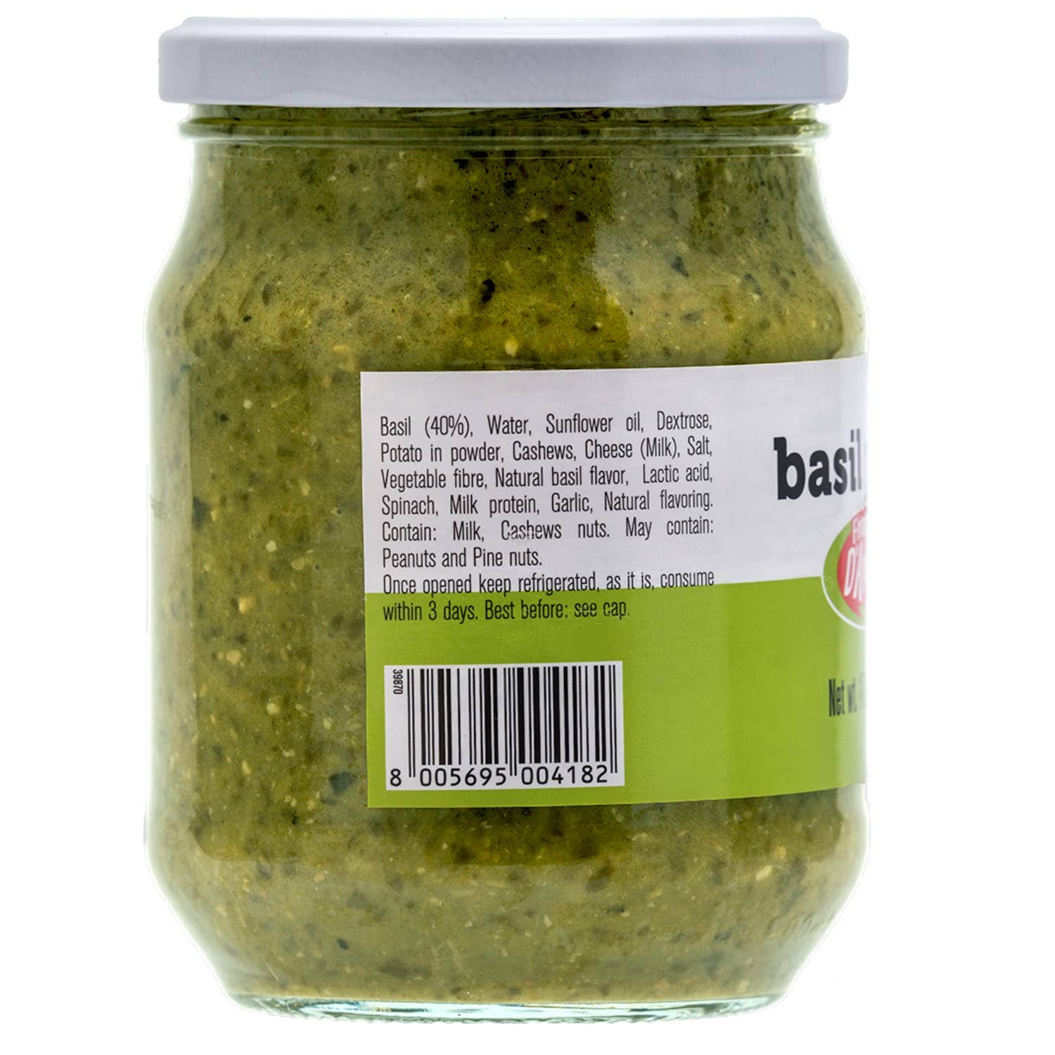 Wholesale Italian Food - Wholesale Pesto - Fratelli D'Amico Basil Pesto, Pesto Genovese 4.6 oz2