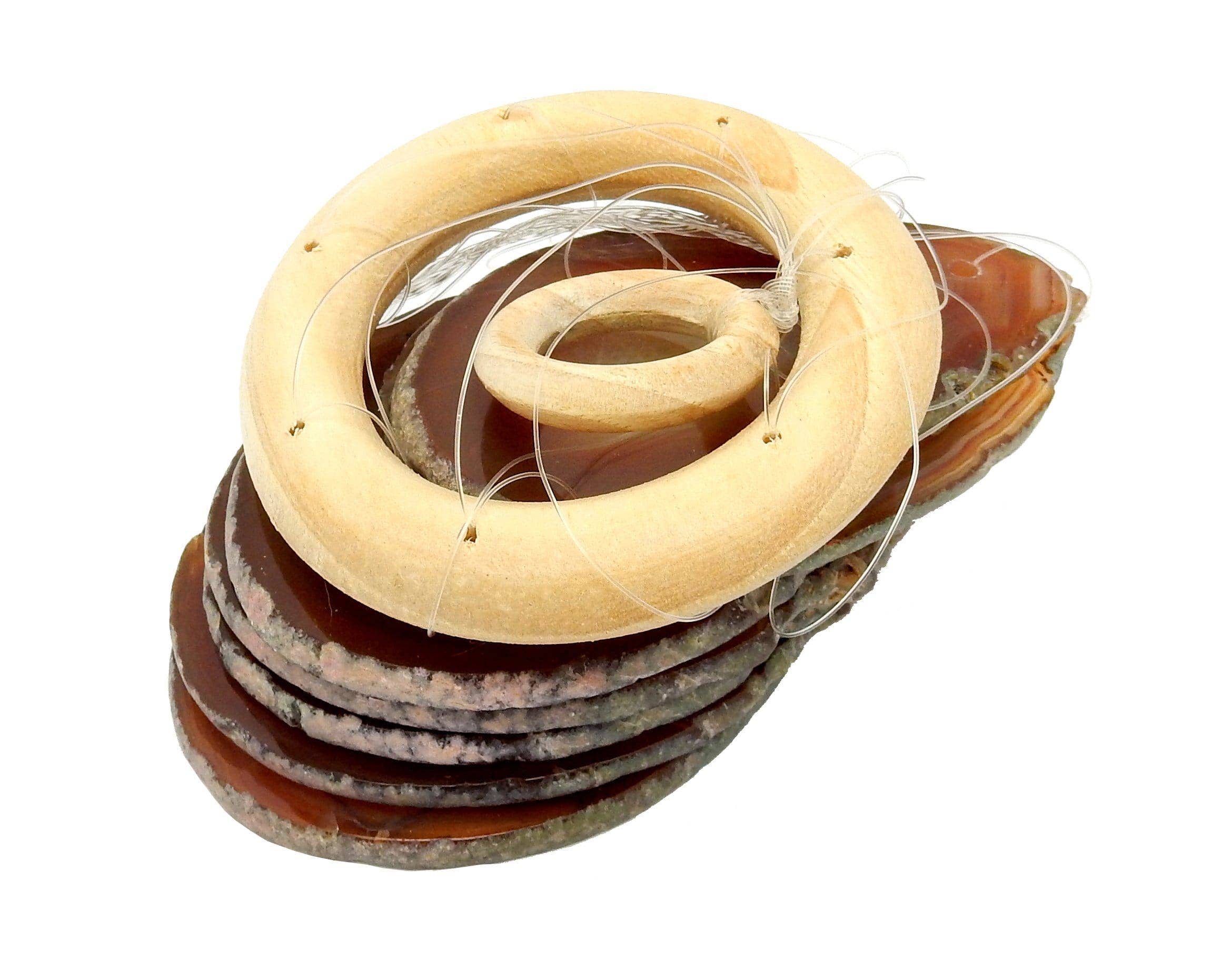 Rock Paradise - Venta al por mayor Campanas de viento - Móvil de Viento con Rodajas de Ágata para Decoración Espiritual del Hogar14