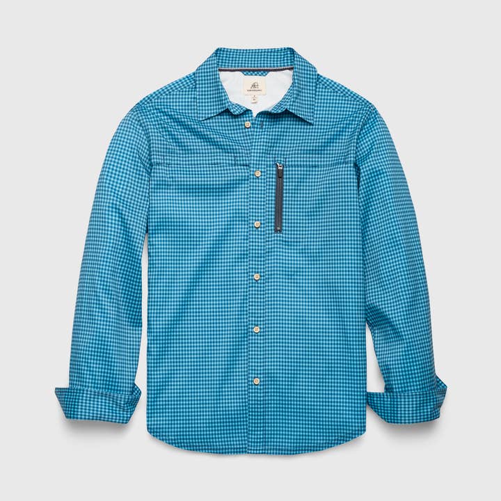 Chemise de pêche ventilée à carreaux Bass L/s UPF15 pour la vente par SURFSIDESUPPLY