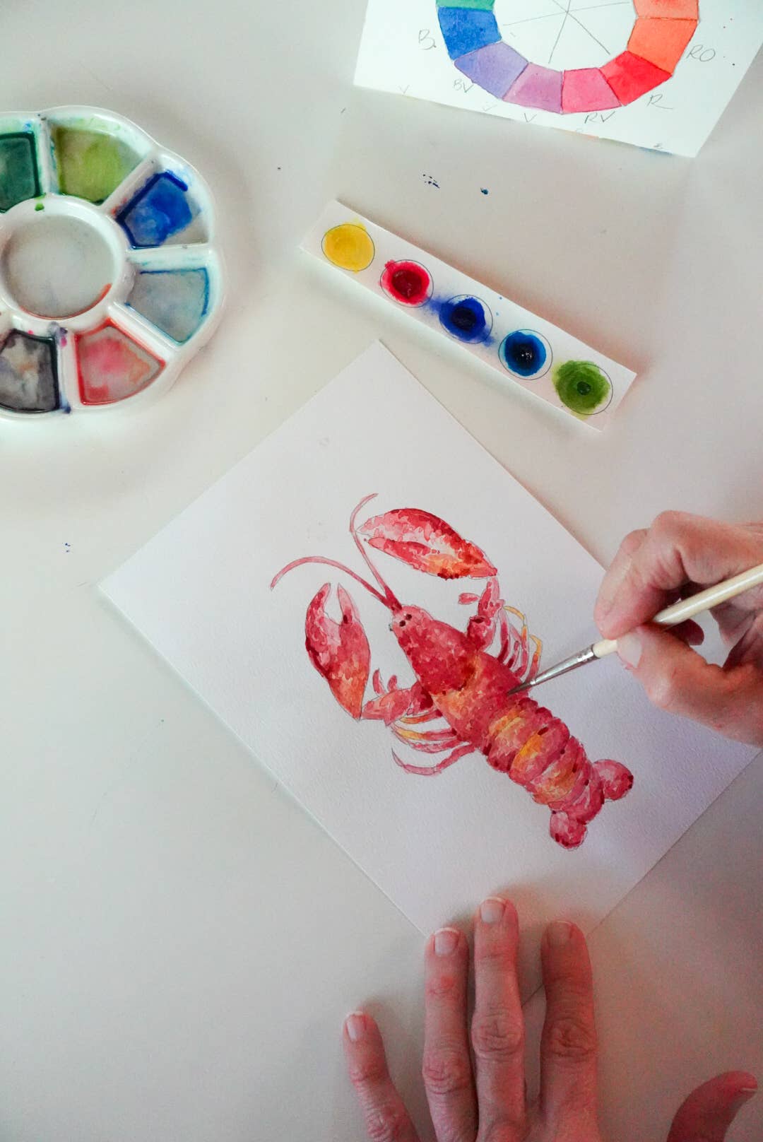 Melissa Hyatt - Wholesale DIY Craft Kit - Watercolor Art Kit- Lobster3