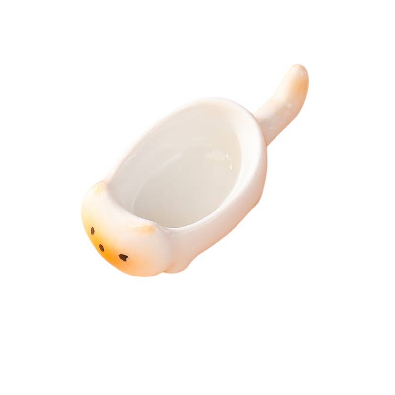 Homerely (We Cover All Import Duties) – Engroshandel Skål til krydderier/dip – Sød keramisk kattefad – Sauce- og krydderiplade0