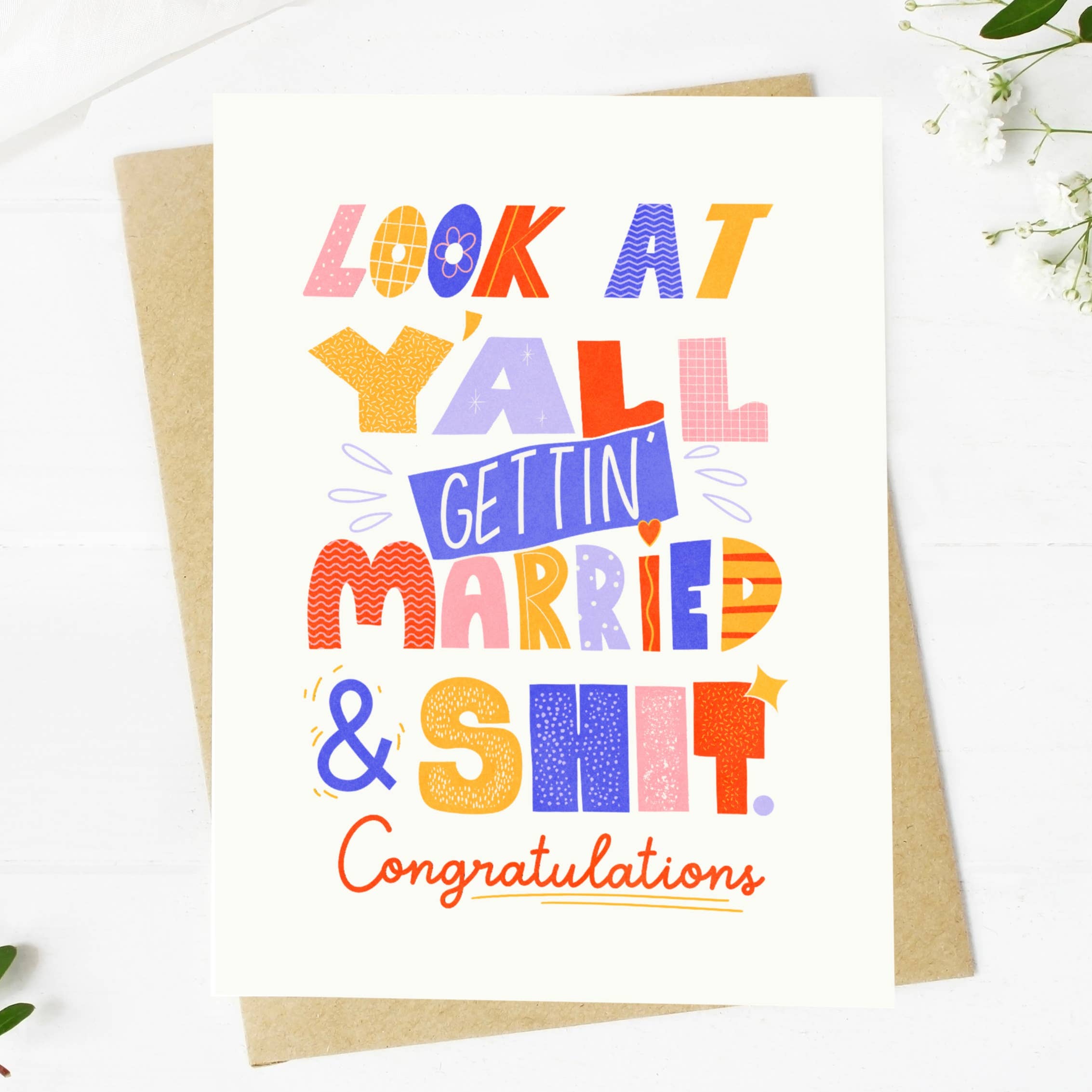 Big Moods - Wholesale Wedding Card - "Look At Y'all Getting Married" Wedding Card3