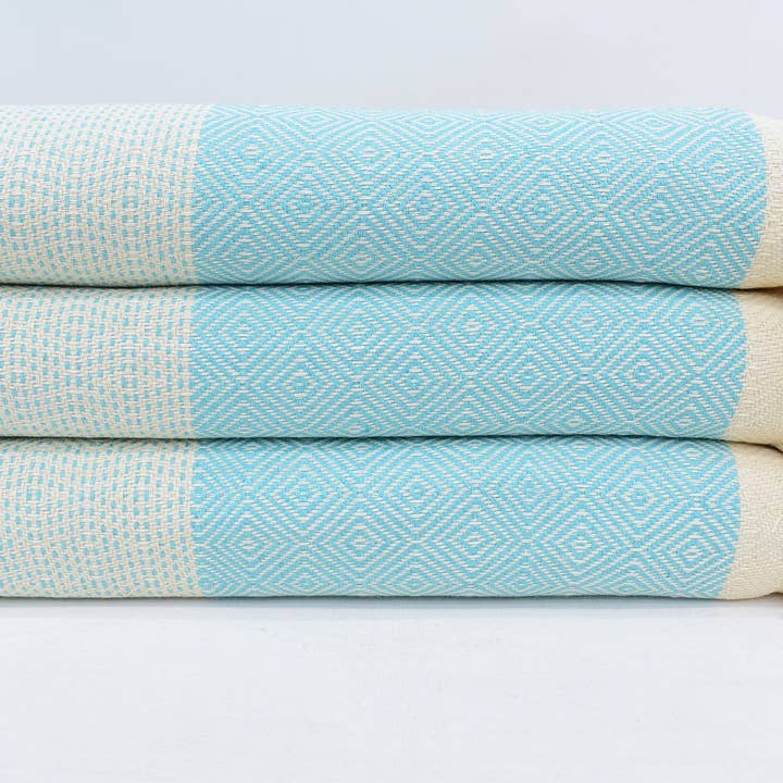 Organic Cotton Cozy Diamond Throw Blanket for wholesale by Organic Turkish Towels