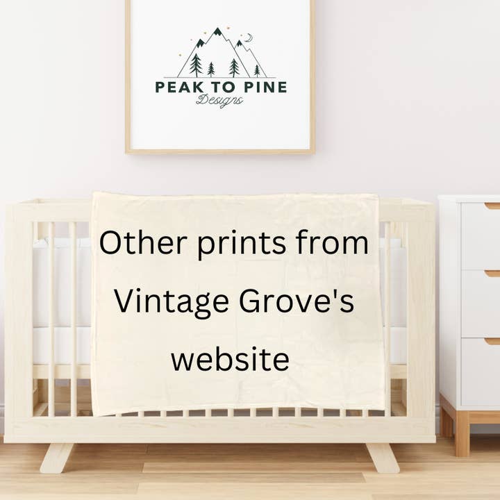 Peak To Pine Designs - Wholesale Bedding Blanket - Kids & Baby - Vintage Grove Paintings Blanket40